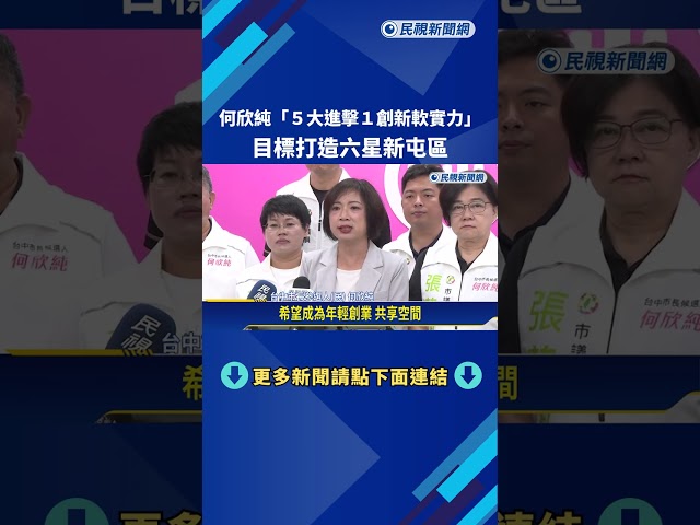提出"5大進擊.1創新軟實力" 何欣純力拚打造六星新屯區－民視新聞