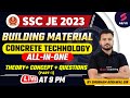 Ssc je civil engineering 2023  building material concrete technology  by shubham agrawal sir