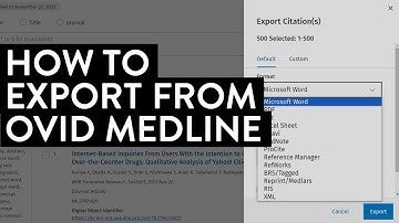 How to Export Search Results from Ovid Medline [2024]
