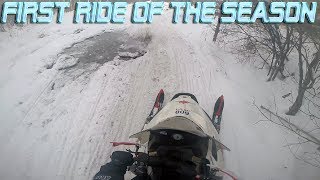 First Ride of The Season!  December 2017 Michigan UP Snowmobiling