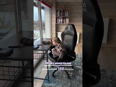 Удобное геймерское кресло на колесах эргономичное Bonro Alpha Gamer YG-N122 черное с мягкой спинкой и подлокотниками, видео 2