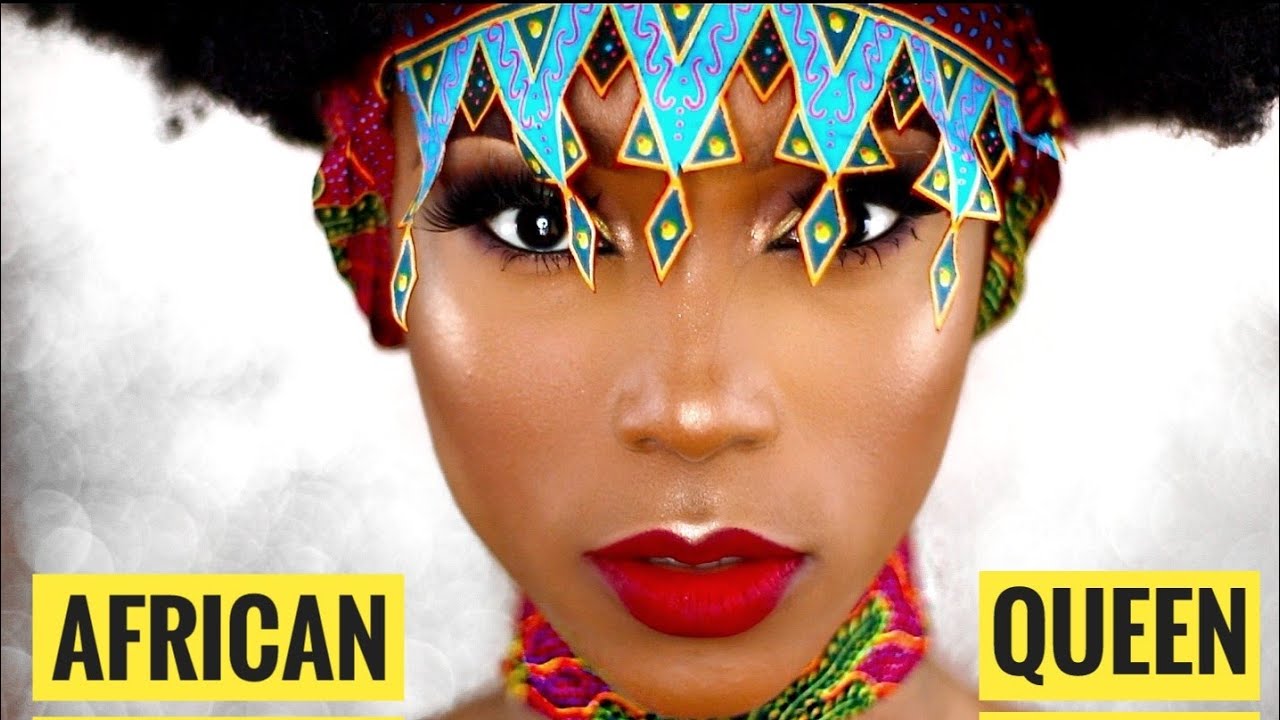 THE AFRICAN QUEEN AFRICAN INSPIRED MAKEUP TUTORIAL FOR WOC DARK