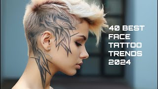 🔥The Best 40 Face Tattoos for Girls | Tomboy Style #tomboy #facetattoo #shorthairstyles