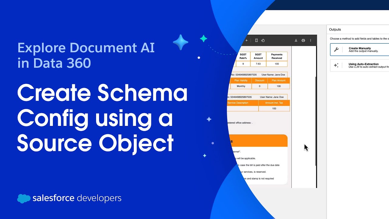 Create Schema Config using a Source Object | Explore Document AI in ...