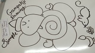 How to Draw Simple Ganpati / Best Video for Ganesha Drawing