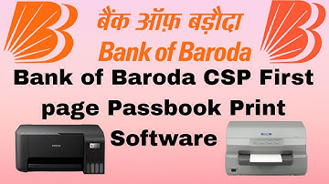 Bob Passbook Print,  Bob BC Passbook Print, Bank of Baroda CSP Passbook Print, How To Print Bob CSP