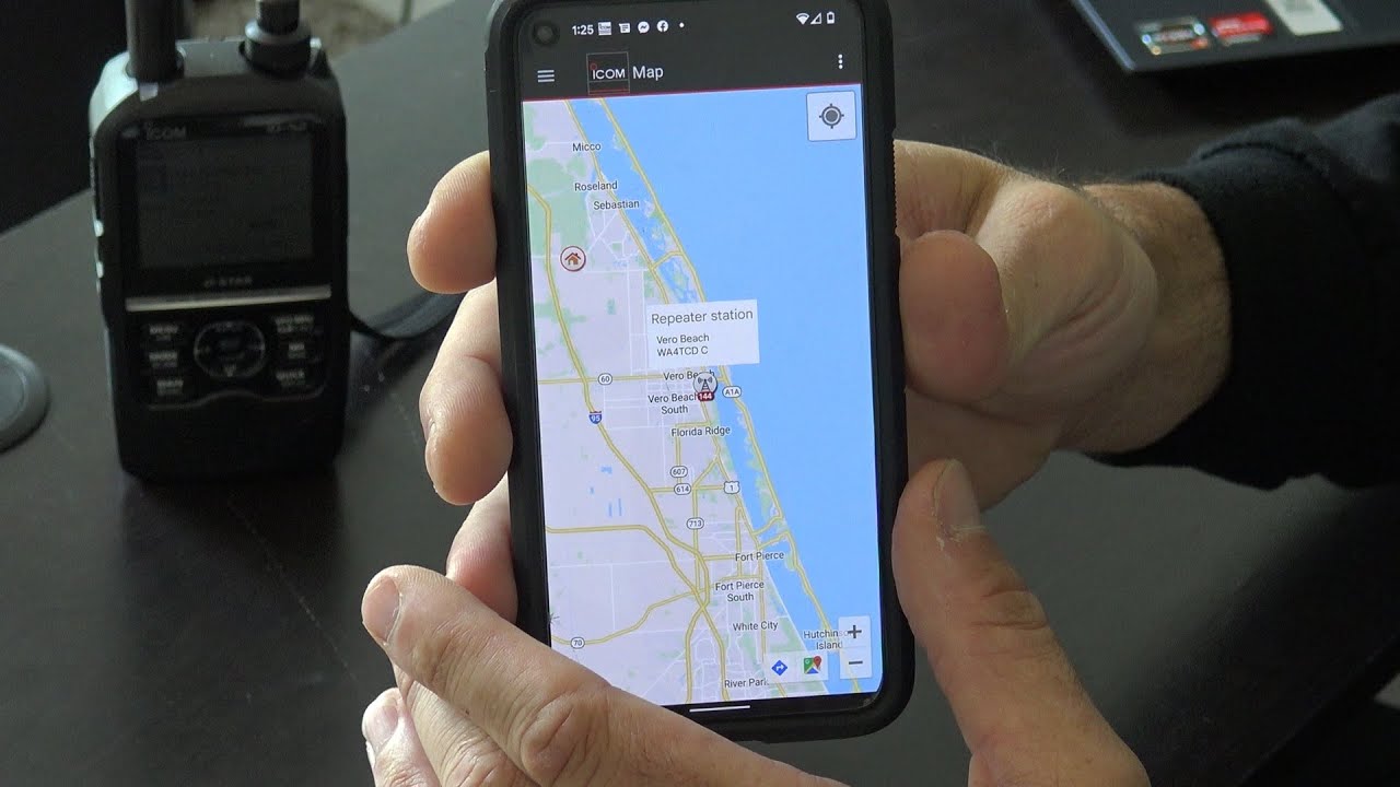 Портативный телефон Icom ID-52, функции и настройки приложения RS-MS1A через Bluetooth