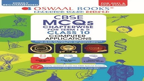 oswaal class 10 mcq computer application both for term 1 and term 2 detailed review