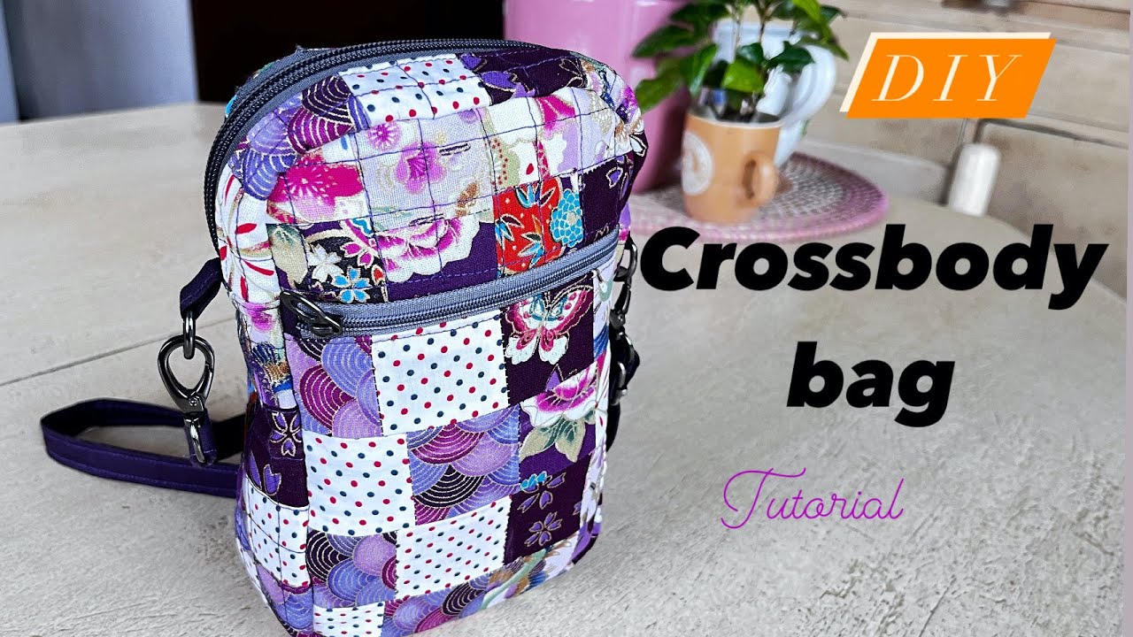 Crossbody bag Tutorial DIY Patchwork Bag How to make a small bag easy ...