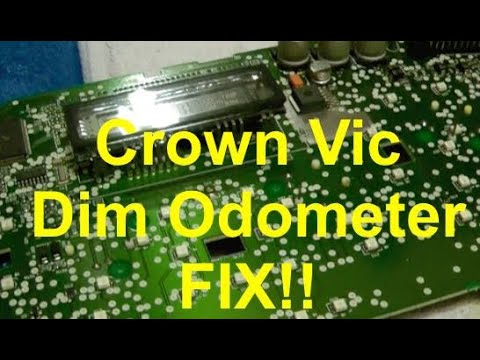 Ford Crown Vic P71 P7b Dim Odometer Fix Youtube