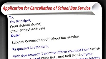 Application for cancellation of school bus service | Application for stop school bus service