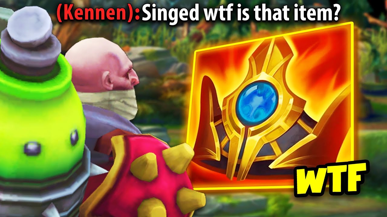 I found the best item for Singed this whole time... I just never knew it