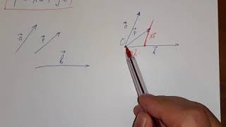 Разложение вектора по двум неколлинеарным векторам - 1 часть. Геометрия 9