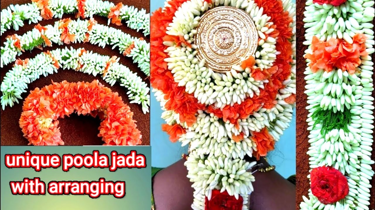 పూల జడ/Complete poola jada making with step by step procedure ...