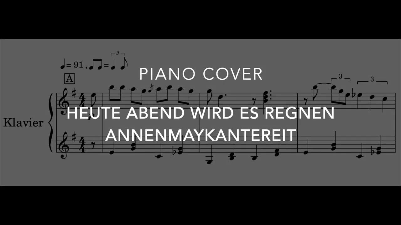 Heute Kann Es Regnen Stürmen Oder Schneien Noten Heute Abend wird es regnen - AnnenMayKantereit (mit gratis Noten) - YouTube