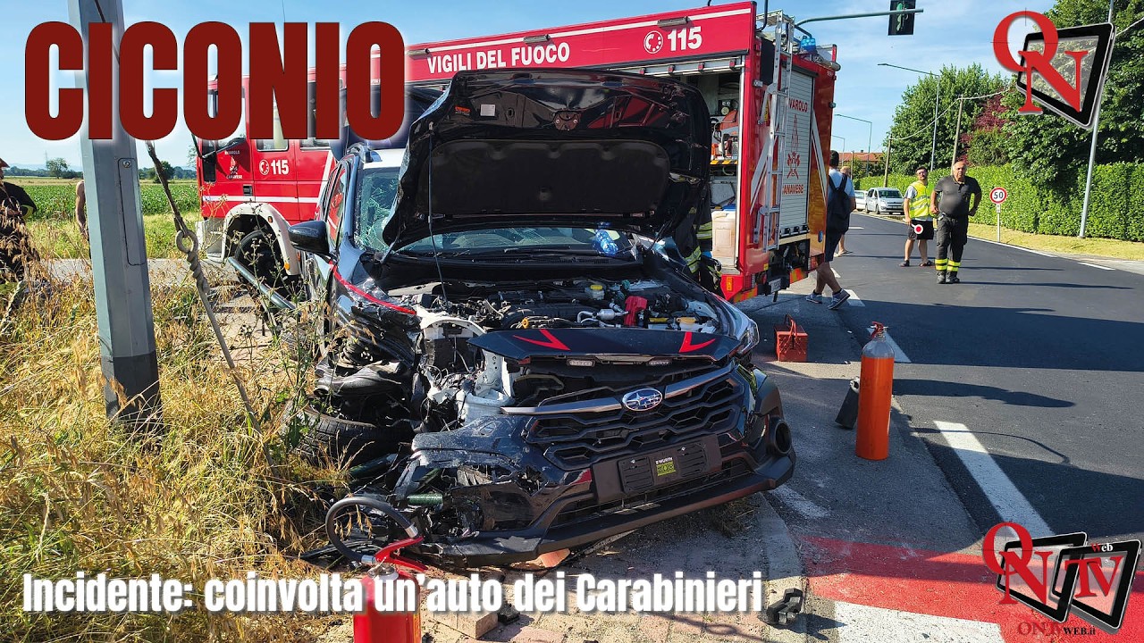 CICONIO – Incidente: coinvolta un’auto dei Carabinieri