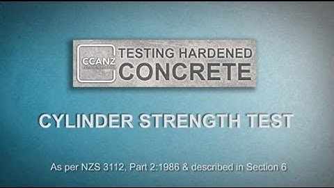 Testing Hardened Concrete: Cylinder Strength Test
