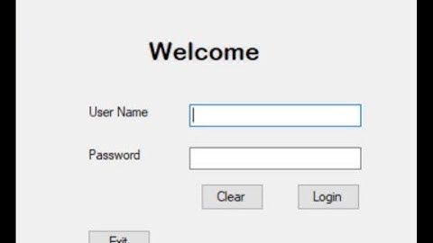 Login Form in C# windows form application with SQL database in Visual Studios.