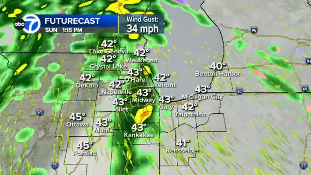 LIVE: Chicago weather radar as rain moves across area - YouTube