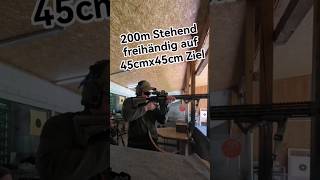 4 hits at 200m at 45cmx45cm Ziel #sportshooting #shootingdrills #army
