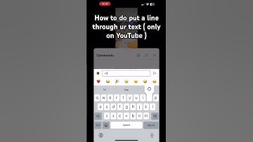 How to do put a line through ur text ( only works on YouTube )