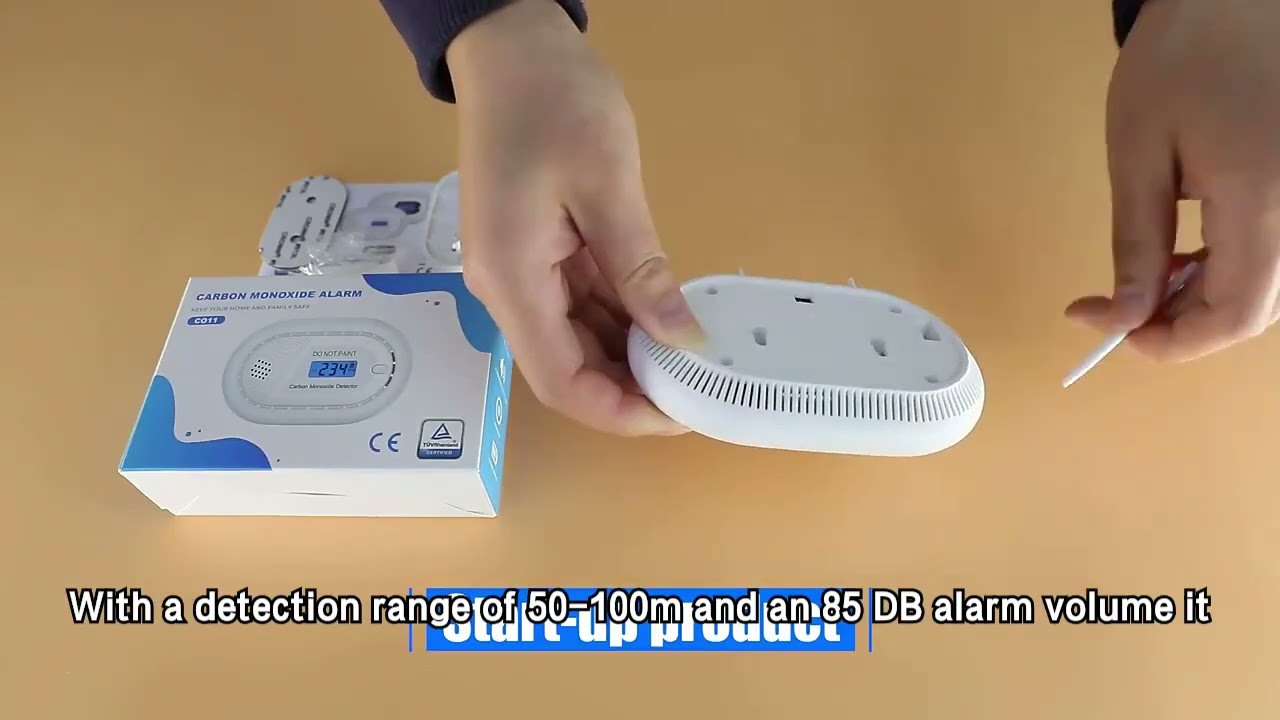 Home use LCD display carbon monoxide detector demo