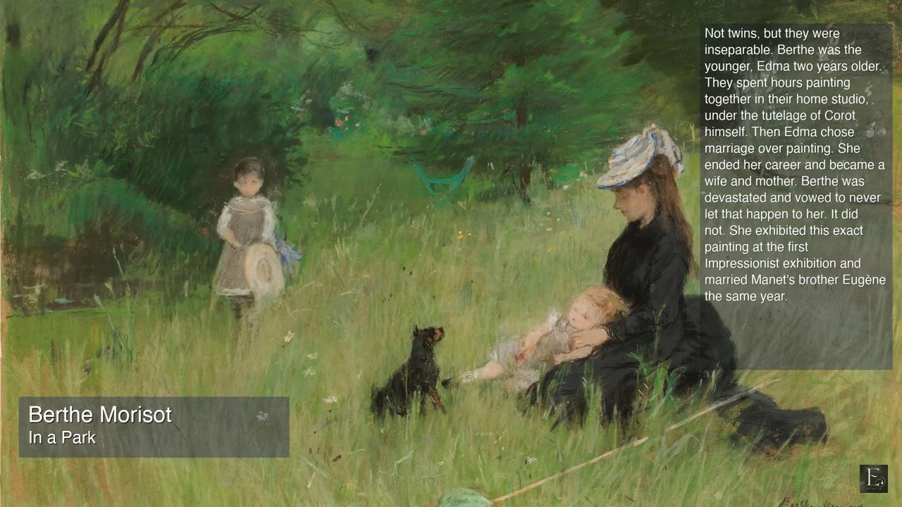 Berthe Morisot - In a Park - 2 hour Screensaver