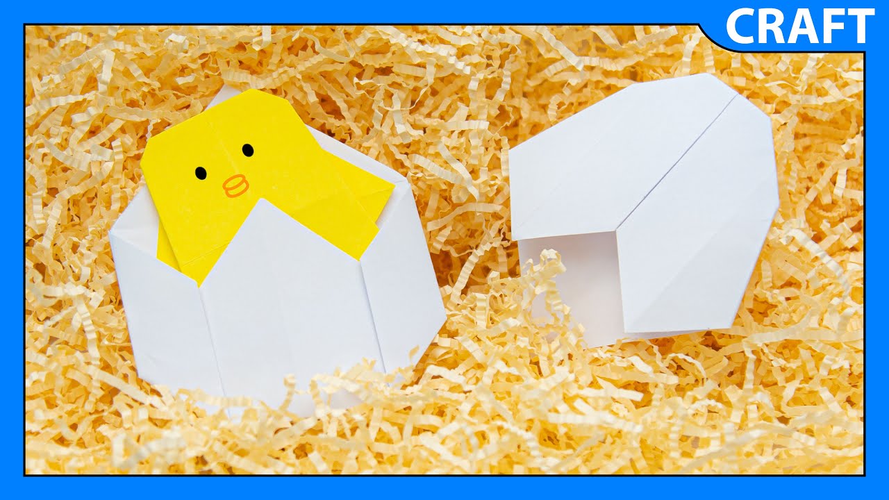 Easy Origami Chick with Egg DIY Easter Crafts YouTube