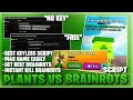 Plants Vs Brainrots Script *NO KEY* - Auto Farm, Tomatrio Seed, Instant Kill &amp; More! 🌹🧠