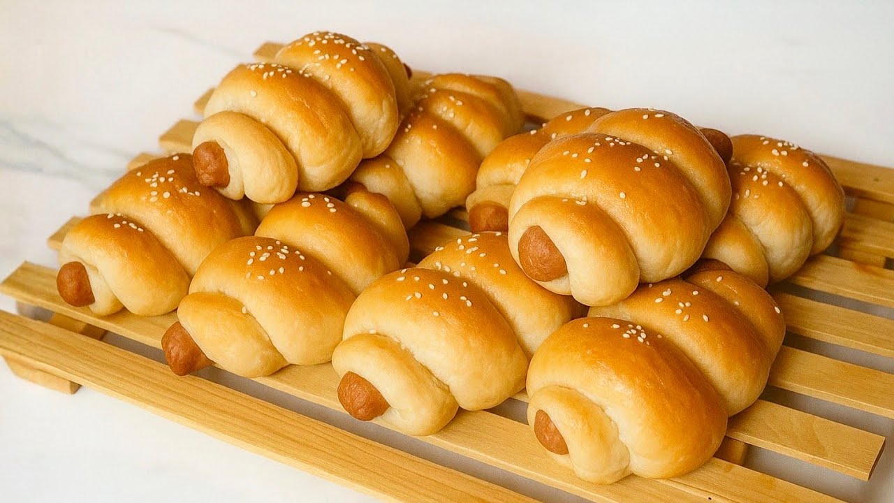 Resepi Roti Sosej tanpa telur / Sosej Gulung sukatan cawan / Roti Bun ...