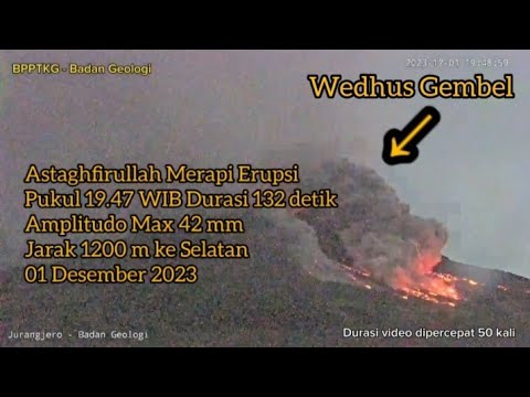 Astaghfirullah Merapi Hari Ini Erupsi Wedhus Gembel ke Arah Kali Boyong, Jumat 1 Desember 2023