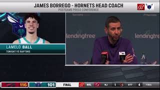 James borrego postgame interview | charlotte hornet vs. Toronto Raptors | February 7, 2022