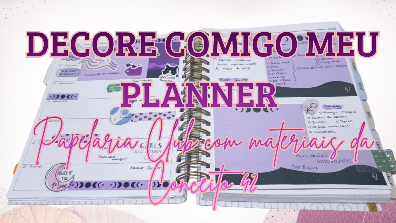 Decora e Conversa Planner Papelaria Club com adesivos e materiais de colagem da Conceito 42