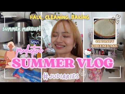 PRODUCTIVE SUMMER VLOG 💌 shein haul, cleaning, baking, summer makeup #JUDIARIES 🎀