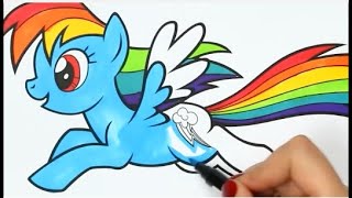 วิธีของสีตัวน้อยขนม้า - สมุดระบายสีมือขนาดเล็ก - How To Color My Little Pony