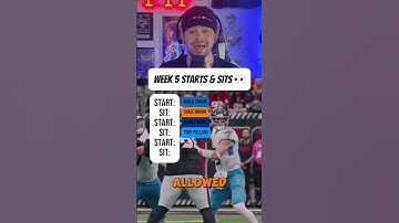 Week 5 Fantasy Football Starts & Sits. #nfl #fantasyfootball #fantasyfootballadvice #nflfantasy
