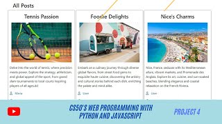 CS50SW Project 4 - Network