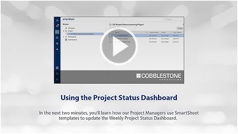 Updating the Smartsheet Project Dashboard