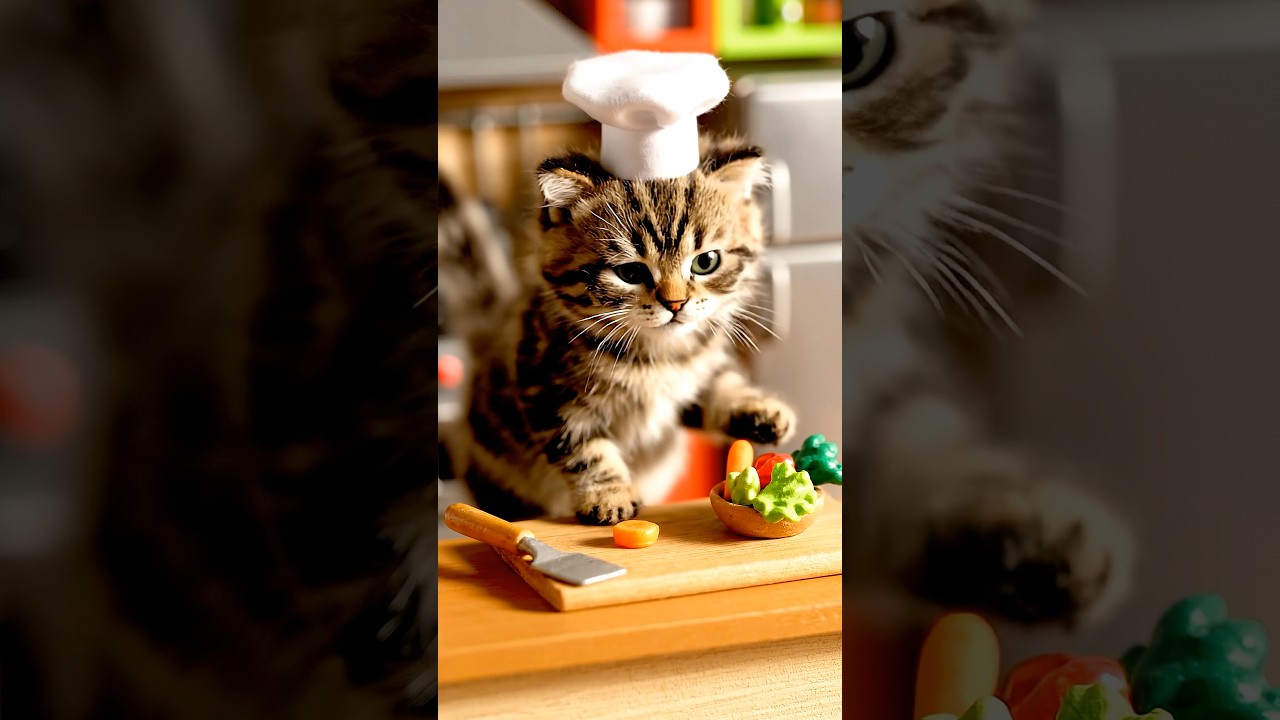 Cat preparing food 🥘😂😂
