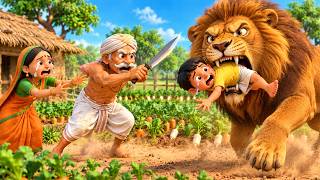 A Dangerous Lion Entered the Village! 😨 | 3D Clay Animation