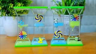 Liquid Timer 2 Dual Milky Light Green & Light Blue
