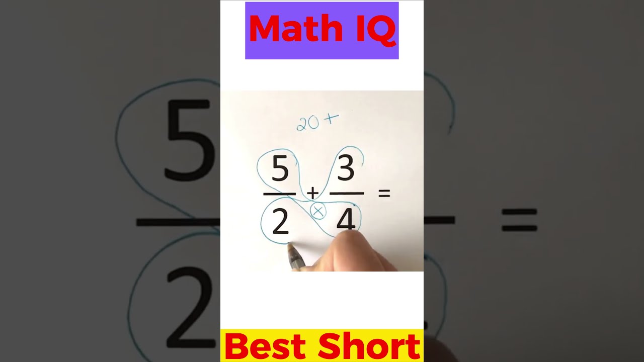 Calculate Fractions 5 2 3 4 MethShort