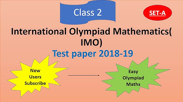 IMO # class 2 #  2018-19 # SET A