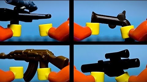 Lego first person stop motion weapons tests - Part 1