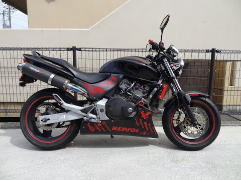 ホーネット250(MC31-1100)エンジン始動 MotoGear カーボンマフラー
