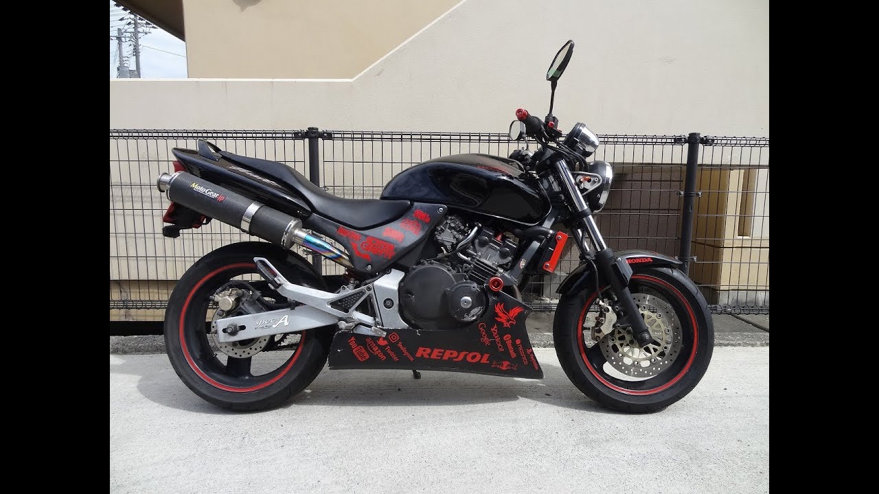 ホーネット250(MC31-1100)エンジン始動 MotoGear カーボンマフラー