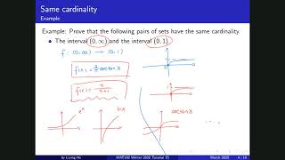 MAT102 2020 Winter Tutorial 10 cardinality