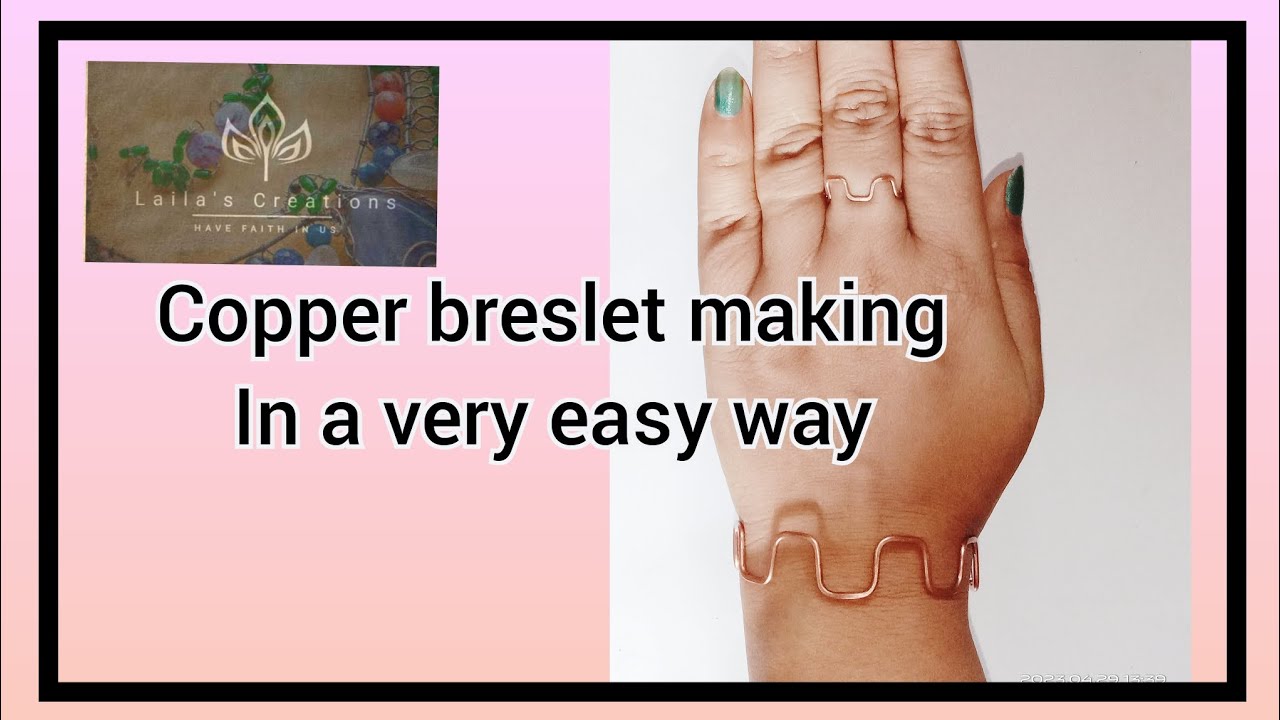 simple copper bangle making /tutorial/new design - YouTube