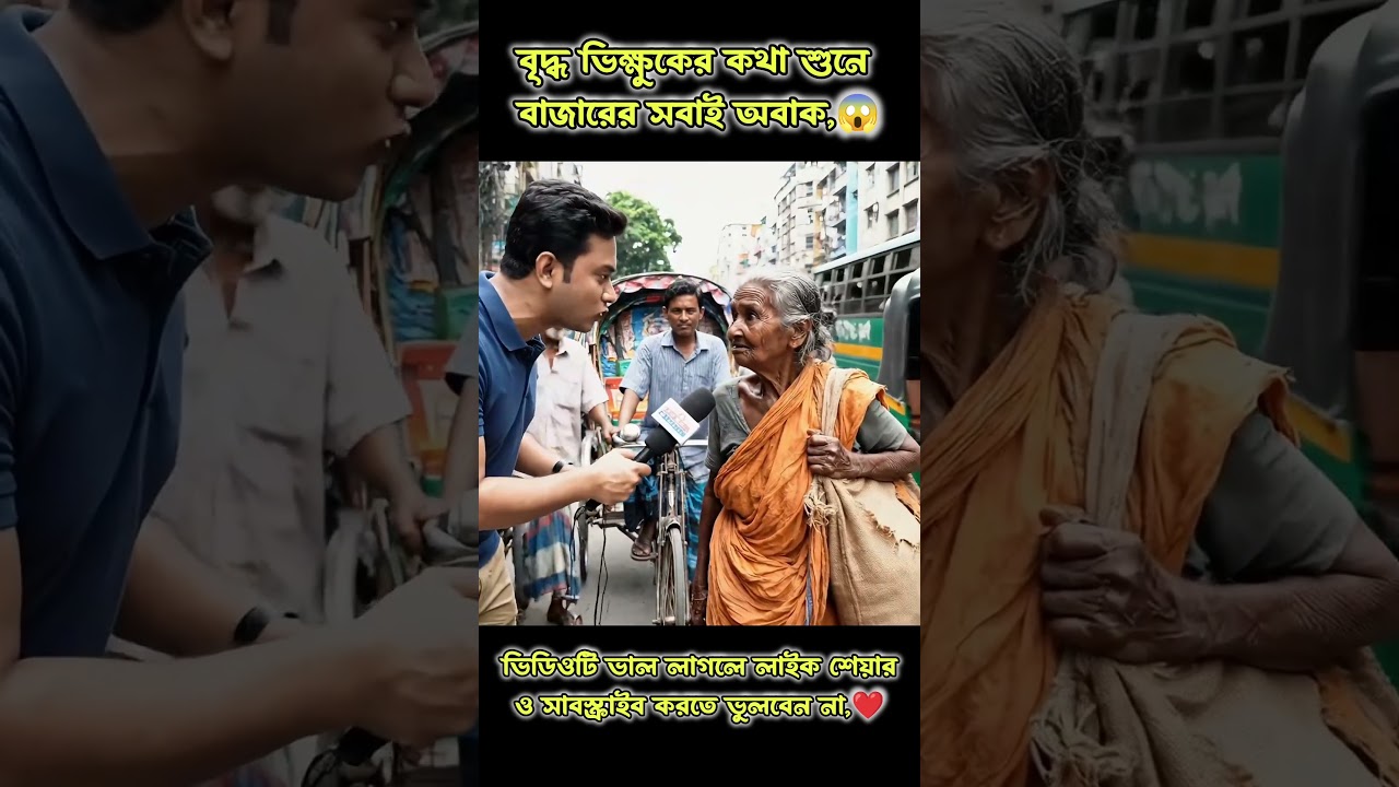 বৃদ্ধ ভিক্ষুকের অবাক করা উত্তর, 😱 | Bangladeshi bagger shocking interview | 