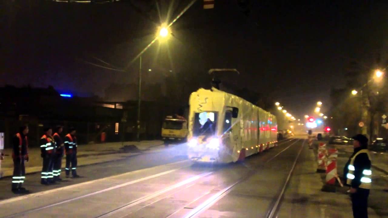 Tramwaje Śląskie - Pierwsze jazdy próbne wagonu Pesa Twist.